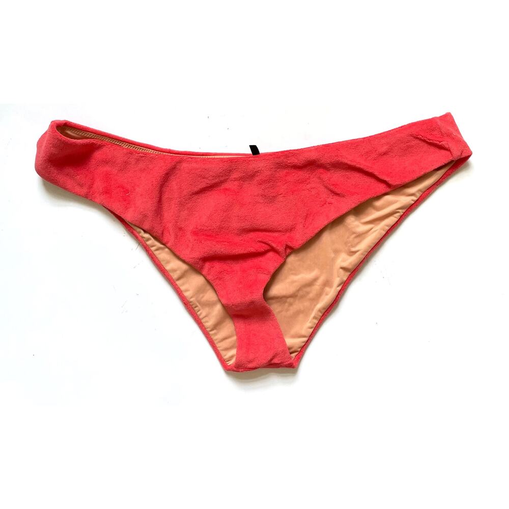 J. Crew Curved Waist Cheeky Bikini Swim Bottom Pink Size 3X NEW